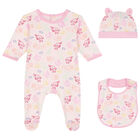 Baby Girls Pink Logo & Animals Babygrows Gift Set, 1, hi-res